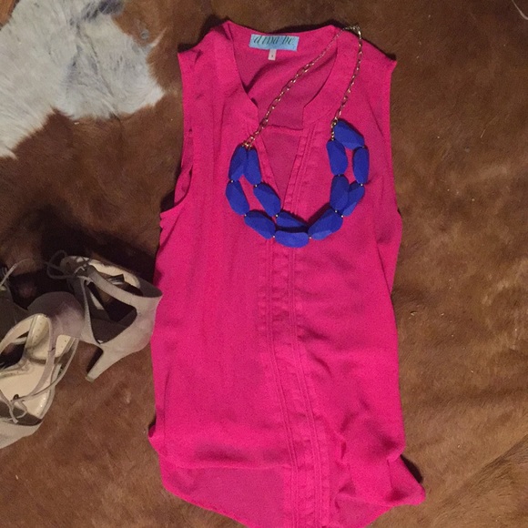 Tops - !!!5for20!!! Hot pink blouse by Dinabe Sz small